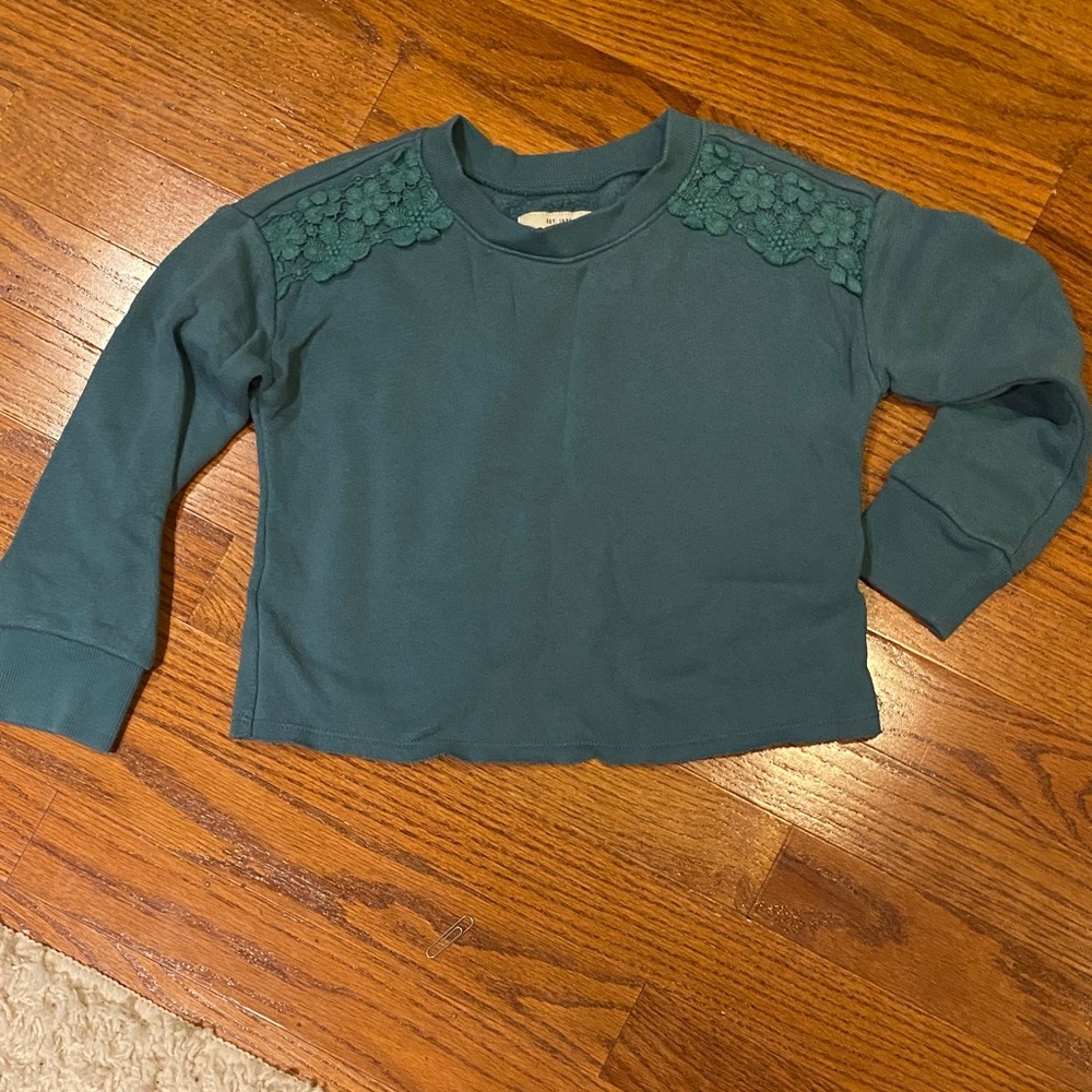 OshKosh B'gosh Teal Long Sleeve with Floral Accents
